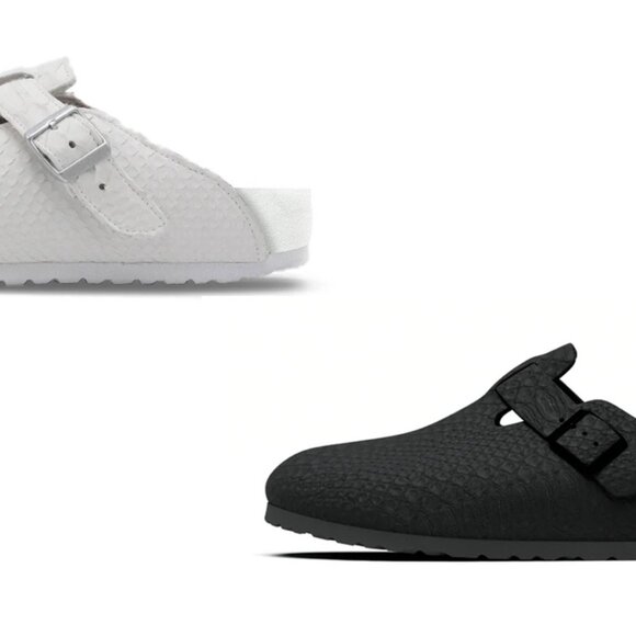 The Shoe Surgeon Mules (2 Pairs: Luxe White/Black Python) - Size 10M/11.5W - Picture 4 of 4